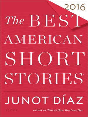 cover image of The Best American Short Stories 2016